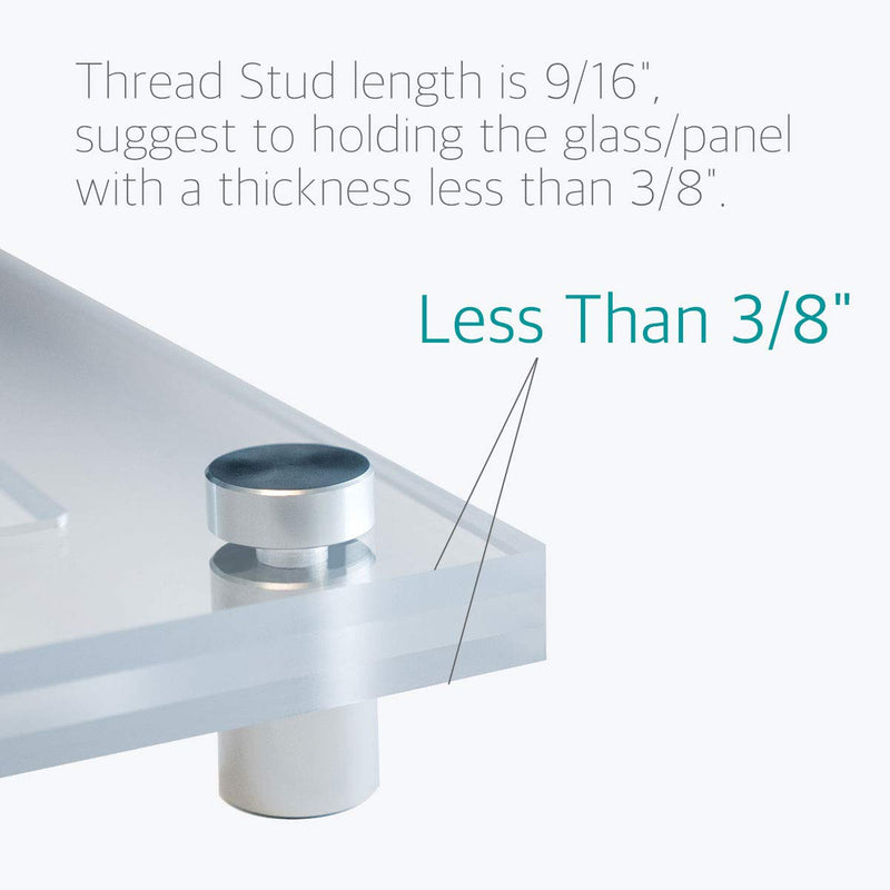 [Australia - AusPower] - Lantee Sign Standoff Screws - 8 Pcs 1/2 x 1 Inch Stainless Steel Standoff Mounts Hardware Screws for Acrylic & Glass, 12 x 25mm 1/2" x 1" / 12 x 25mm 