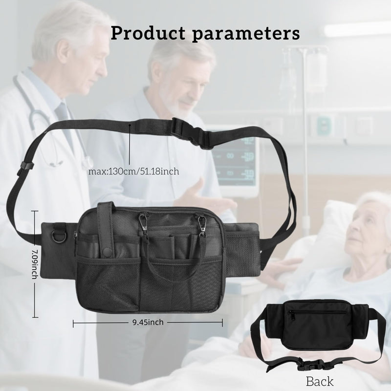 [Australia - AusPower] - Nursing Waist Bag,Nurse Fanny Pack,Medical Organizer Belt Adjustable Waist Strap/Multi Compartment Suitable for Stethoscopes,Bandage,Scissors and Other Supplies（Rose） Rose 