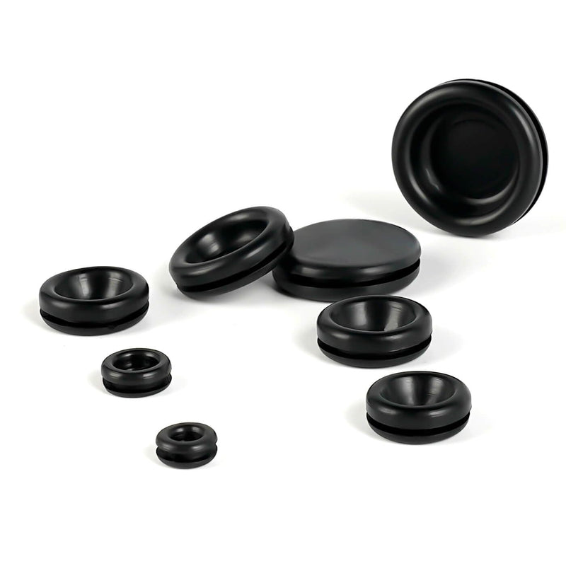 [Australia - AusPower] - 170PCS Rubber Grommet Kit, Closed Rubber Hole Plug, Rubber Grommets for Wiring Protection, Firewall Grommets Automotive, Drill Hole 7 Sizes 1/4" 3/8" 1/2" 5/8" 3/4" 7/8" 1" 