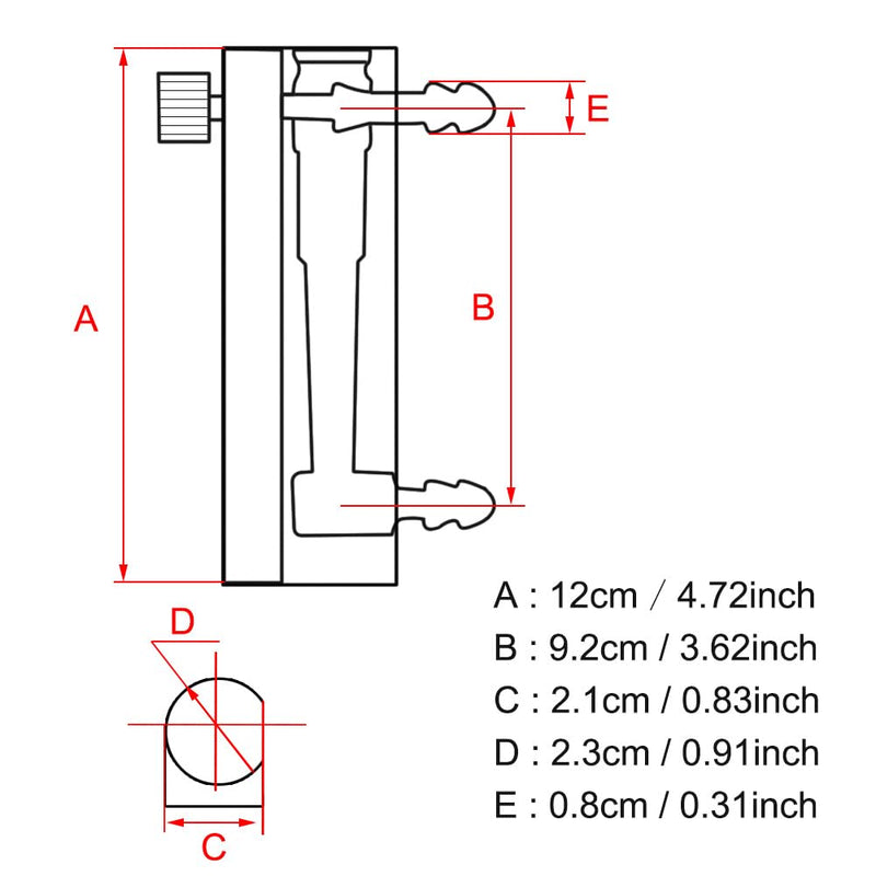 [Australia - AusPower] - Oxygen Air Gas Flow Meter, 2.5-25LPM 8 mm Pipe Flow Meter Flow Meter for Gas Liquid with Control Valve, Default 