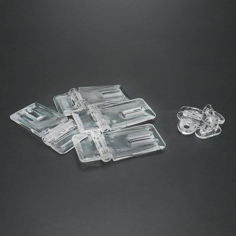 [Australia - AusPower] - LC LICTOP Mini Hinge Hasp Acrylic Hasp Buckle Box Clear Hinge Latch Hasp Lock 4pcs 