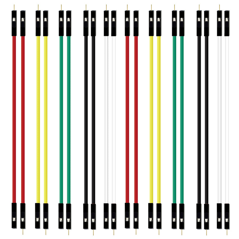 [Australia - AusPower] - Breadboard Jumper Dupont Wire Cable Male to Female Jumper for Arduino Breadboard Dupont Wire Jump Leads (Red, Black, White, Yellow, Green, 20 Each) 