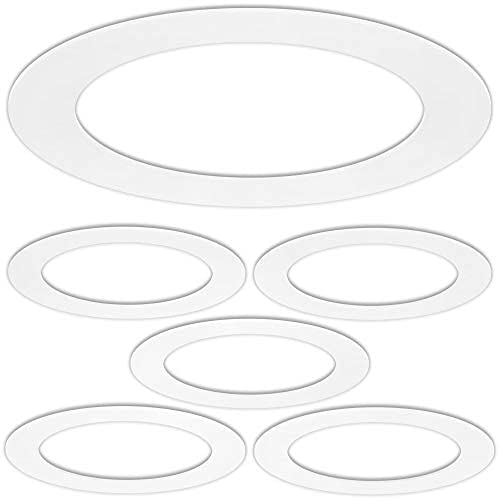 [Australia - AusPower] - 6 Pack Gloss White Goof Trim Ring for 6" Inch Recessed Lighting Trim Can Light Trim for Down Light, Outer Diameter 8 Inches, Inner Diameter 5.8 Inches 6 Pack 