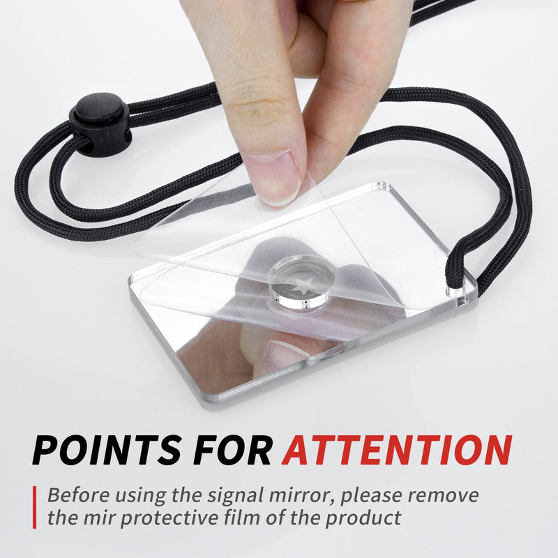 [Australia - AusPower] - Signal Mirror Survival Reflective Mirror, Limcox Survival Reflective Mirror Lanyard Compass Whistle Outdoor Emergency Rescue Reflective Signal Star Flash Tool PFD Rescue Mirror 2 Pack 