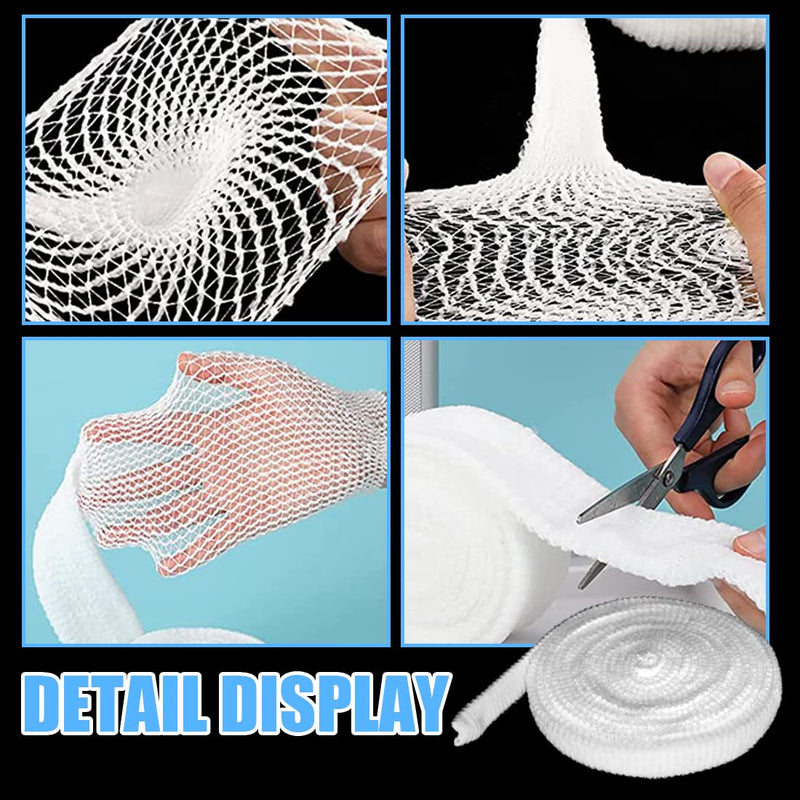 [Australia - AusPower] - Tubular Bandage Elastic Net Wound Dressing Elastic Dressing Retainer Tubular Stretch Elastic Gauze Bandages for Elbow Shank (1.5 Inch x 11 Yard) 
