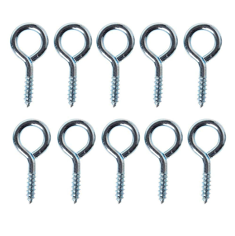 [Australia - AusPower] - 4277 Stainless Steel Diameter #8 Screw Eyes, Lag Thread, 1/2-Inch Eye Inner Dimension,1-5/8 inch Length, 10-Pack 