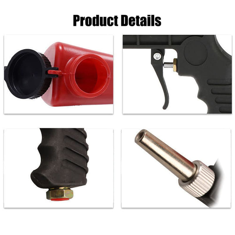 [Australia - AusPower] - 1/4” Air Sandblasting Gun Portable Handheld Sandblaster 90psi Gravity Sandblasting Gun Pneumatic Sandblaster Spray Gun Blasting Machine 
