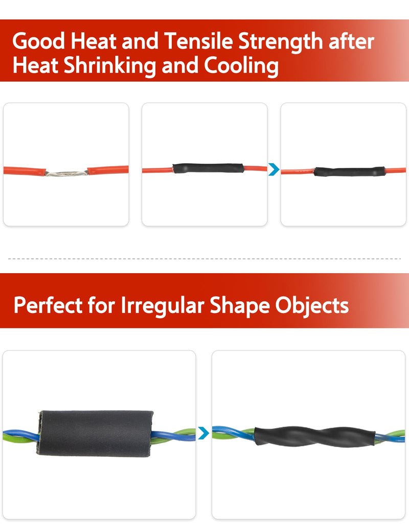 [Australia - AusPower] - Lsnisni 3:1 Heat Shrink Tubing Ø5/8inch ? 3/4inch 13ft, Marine Grade Waterproof, Dual Wall Adhesive Lined, Heat-shrink Tubing Black (Ø3/4” 13ft) 3/4 Inch 13 ft 
