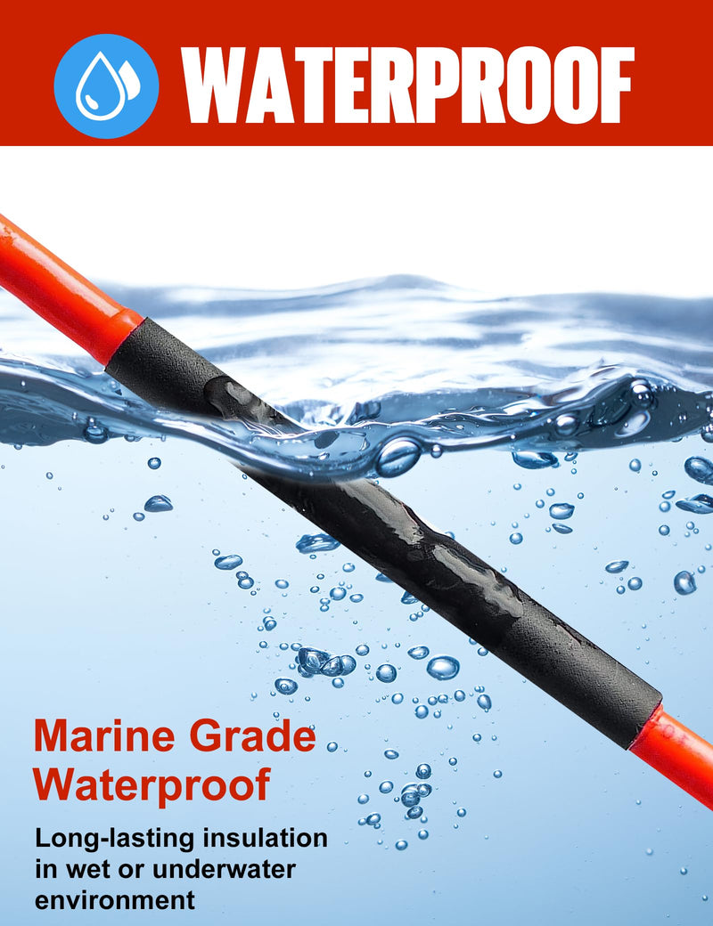 [Australia - AusPower] - Lsnisni 3:1 Heat Shrink Tubing Ø5/8inch ? 3/4inch 13ft, Marine Grade Waterproof, Dual Wall Adhesive Lined, Heat-shrink Tubing Black (Ø3/4” 13ft) 3/4 Inch 13 ft 