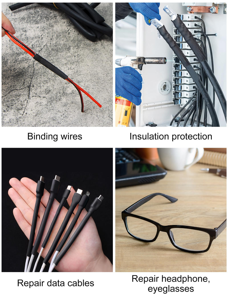 [Australia - AusPower] - Lsnisni 3:1 Heat Shrink Tubing Ø5/8inch ? 3/4inch 13ft, Marine Grade Waterproof, Dual Wall Adhesive Lined, Heat-shrink Tubing Black (Ø3/4” 13ft) 3/4 Inch 13 ft 
