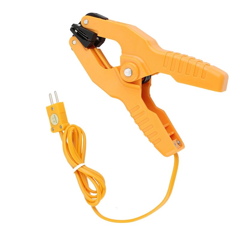 [Australia - AusPower] - Clamp Temperature Probe, HT-05 K Type Pipe Clamp Thermocouple with 1~3/8" Jaw, -40~200°C HVAC Tools Temperature Clamps, Yellow Lead Pipe Clamp for Pipes Temperature Test 