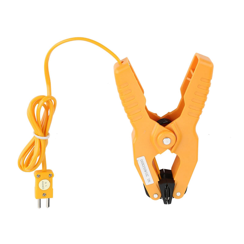 [Australia - AusPower] - Clamp Temperature Probe, HT-05 K Type Pipe Clamp Thermocouple with 1~3/8" Jaw, -40~200°C HVAC Tools Temperature Clamps, Yellow Lead Pipe Clamp for Pipes Temperature Test 