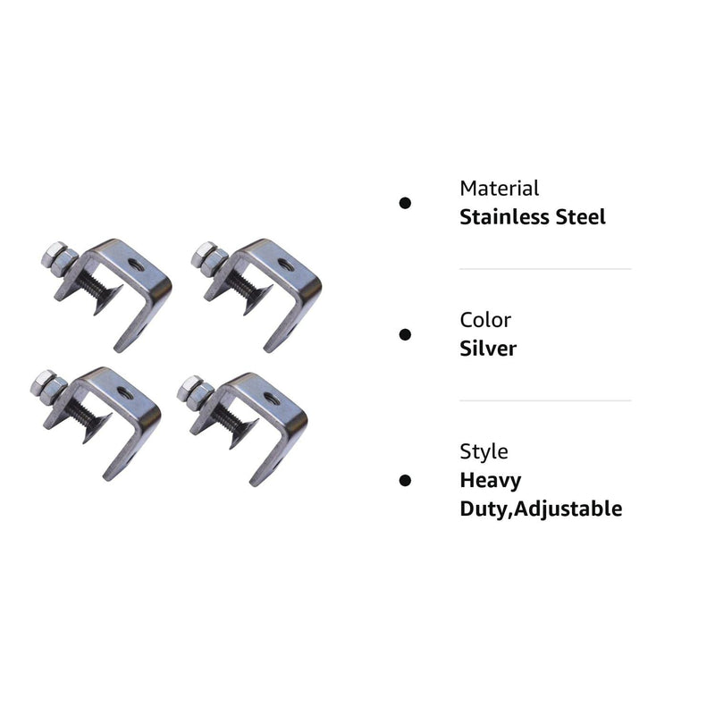 [Australia - AusPower] - 4Pcs 304 Stainless Steel C Clamp 1 Inch Tiger Clamp Woodworking Clamp Heavy Duty C-clamp With Wide Jaw Openings 30mm 