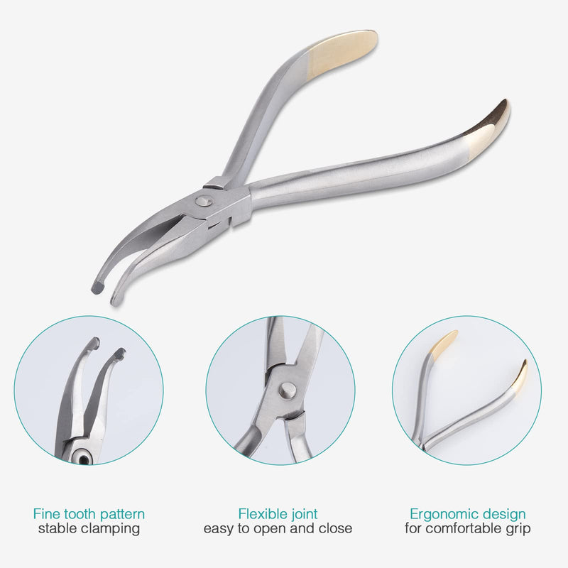 [Australia - AusPower] - LVCHEN Orthodontic Curved Pliers - Dental Wire Bending Pliers Stainless Steel Curved Dental Pliers 