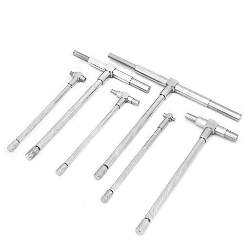[Australia - AusPower] - Telescopic Gauge Set, 8mm-150mm Adjustable Inner Diameter Gauge, 6pcs Telescopic Micrometer Kit Gauges Measuring Tool Gauges Plastigauge Dial Bore Gauge 