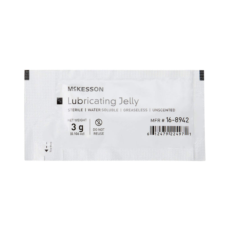 [Australia - AusPower] - McKesson Lubricating Jelly - Water Based Non-Sticky, Non-Greasy Lubricant Gel - Sterile, Water Soluble, Medical Grade - Individual Packets, 3 g, 144 Count, 1 Pack 144 Count (Pack of 1) 