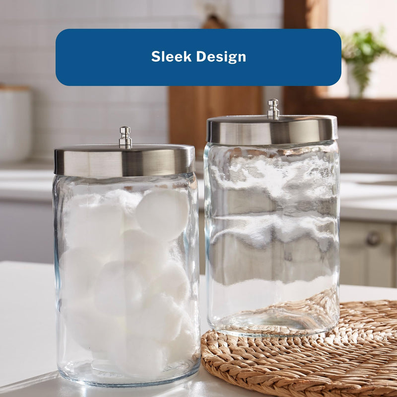 [Australia - AusPower] - McKesson Sundry Glass Jar, Stainless Steel Lid, Unlabeled, 4 1/4 in x 7 in, 1 Count 