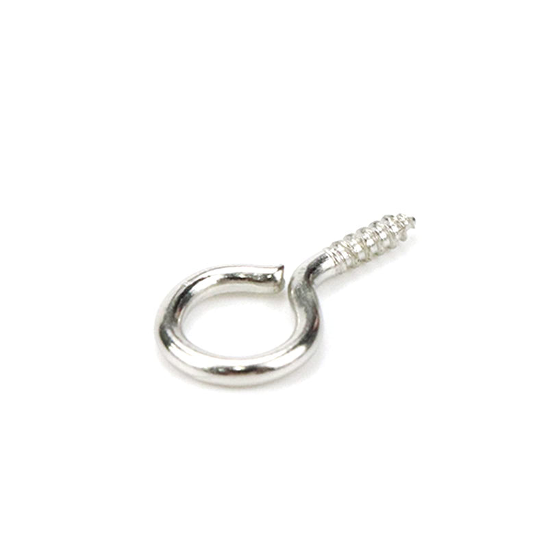 [Australia - AusPower] - Eye Hooks Screw in Screw Eye Hooks 0.67inch Length Nickel Plated Steel Screw Eye Rings Silver Lag Screw Eye Pack of 300 