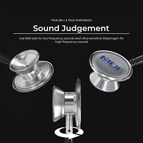 [Australia - AusPower] - MDF Instruments MD One Epoch Lightweight Titanium Stethoscope, Adult, Free-Parts-for-Life, White Tube, Cyprium Chestpiece-Headset, MDF777TCP29 