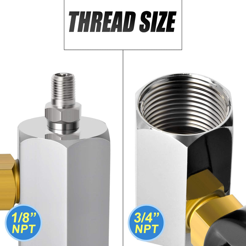 [Australia - AusPower] - MEANLIN MEASURE 0-100Psi 2"Steel Double Graduated Air Test Pressure gauges, 3/4" FNPT Connection, -3-2-3% Accuracy Chrome Body 