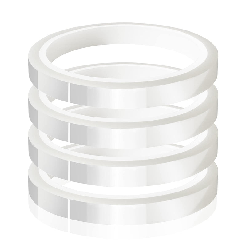 [Australia - AusPower] - 4 Rolls 10mm x33m(108ft) Clear Heat Tape,Transparent High Temperature Heat Resistant Tape,Heat Transfer Tape for Heat Press and Sublimation,Heat Transfer Vinyl,No Residue 