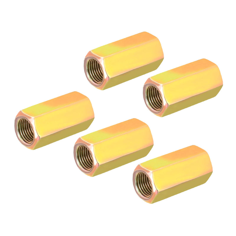 [Australia - AusPower] - MECCANIXITY Hex Coupling Nuts M10 x 1mm Fine Thread 30mm Length Sleeve Stud Rod Adapters Pipe Connectors Colorful Pack of 5 