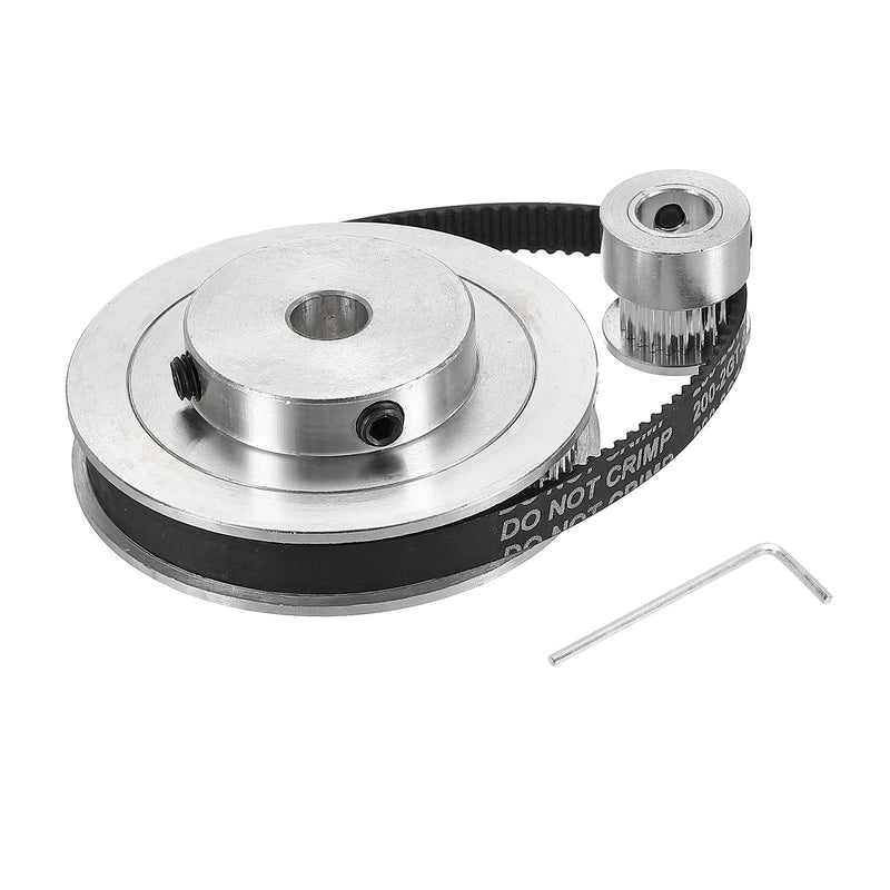 [Australia - AusPower] - MECCANIXITY Timing Pulley 20&80 Teeth 8mm Bore Synchronous Wheel with Belt and Wrench for 3D Printer, CNC Machine, 1 Set 