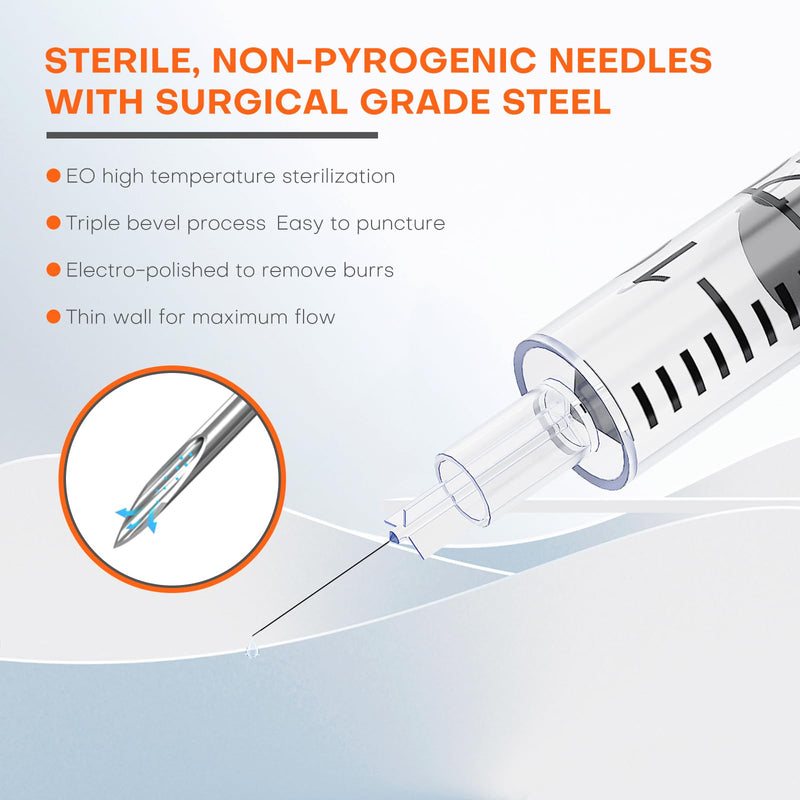 [Australia - AusPower] - Insulin Syringe U-100 | 1cc with 31G 5/16" (8mm) Needle, Pack of 100 31G-8MM-100PCS 100.0 