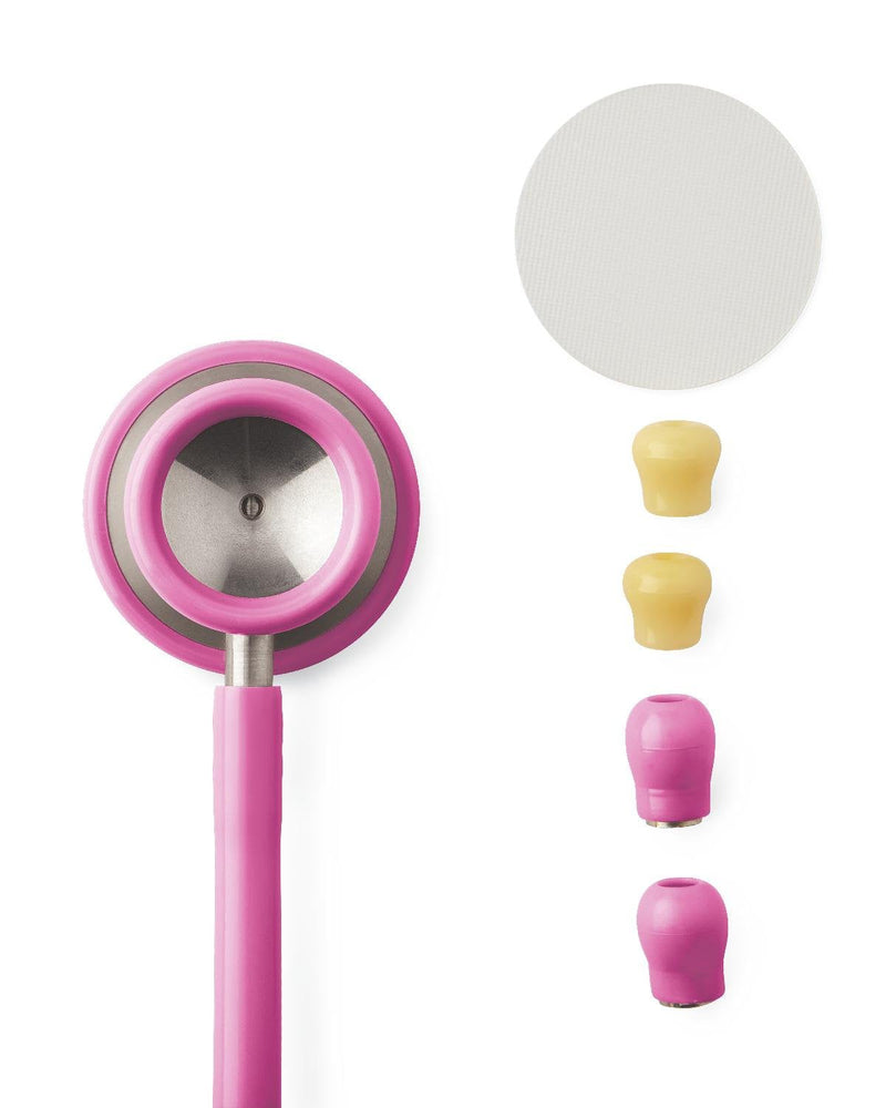 [Australia - AusPower] - Medline Elite Adult Stainless Steel Stethoscope, Pink, High Acoustic Sensitivity 