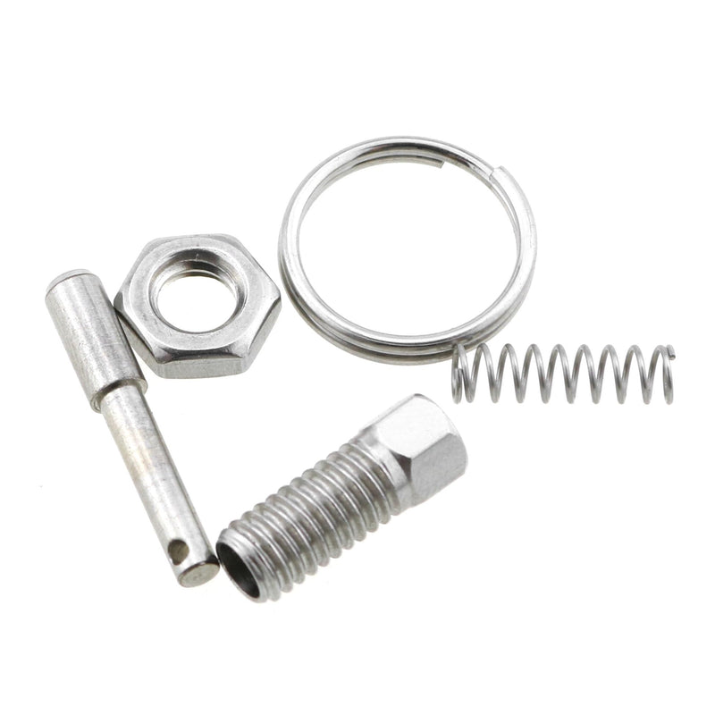 [Australia - AusPower] - 2pcs Spring Plunger with Pull Ring M6 Index Plunger with Ring Pull Spring Loaded Retractable Stainless Steel Locking Pin 