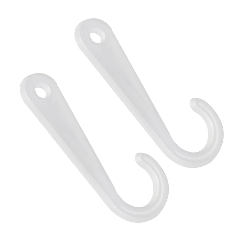 [Australia - AusPower] - 200pcs Plastic Display J Hooks for Socks Clothing Retail Display Hanger Question Mark Hooks Suitable for Hats T-Shirts Shirts Towels Gloves Small Items, Transparent 