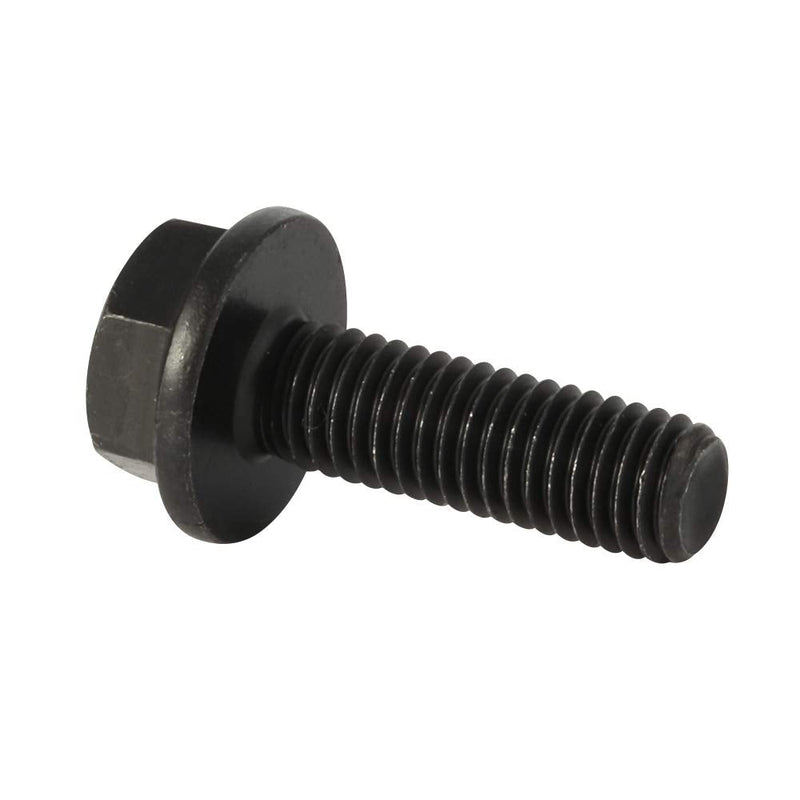[Australia - AusPower] - M6 x 25mm Flanged Hex Head Bolts Flange Hexagon Screws, Full Thread, Alloy Steel, Black Oxide Finish, Quantity 25 M6-1.0 x 25mm 