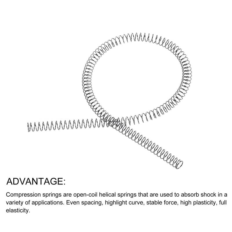 [Australia - AusPower] - Compression Springs (0.6x6mm OD,305mm Free Length) 304 Stainless Steel Extension Spring - for Shop Home Repairs, DIY Projects, Silver Tone 0.6mm x 6mm x 305mm 