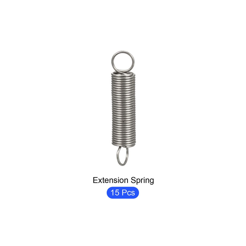 [Australia - AusPower] - Extension Spring (0.5x5x25mm/0.02"x0.2"x0.98") 15Pcs, Stainless Steel Tension Spring Wire - for Home Repair Construction Machinery 0.02"x0.2"x0.98" 