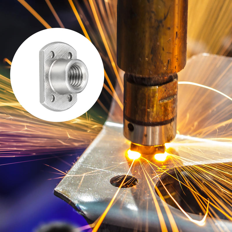[Australia - AusPower] - METALLIXITY Spot Weld Nuts (M10 x 1.25mm) 10Pcs, Carbon Steel Double Tab Fastener Nut - for Building Industrial M10 x 1.25mm 10 