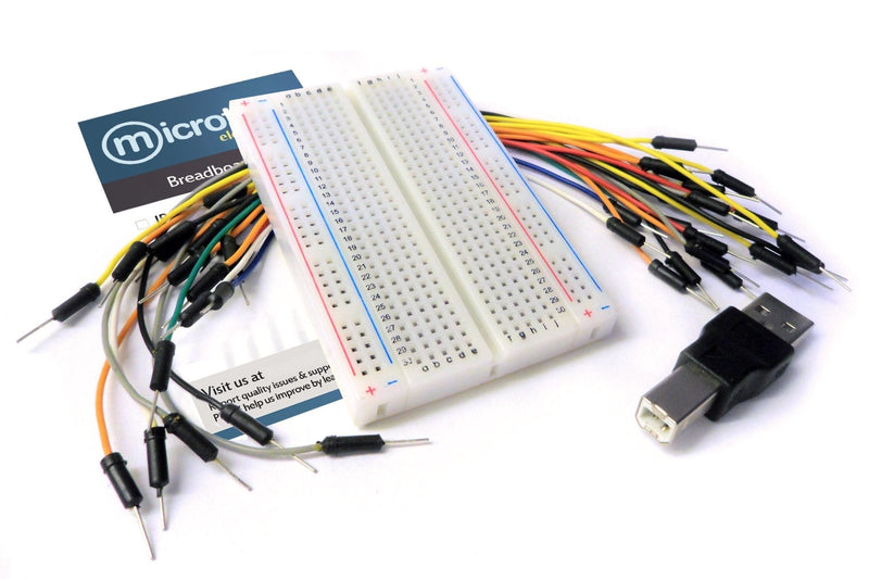 [Australia - AusPower] - microtivity IB402 400-point Breadboard w/Jumper Wires & USB Adapter 