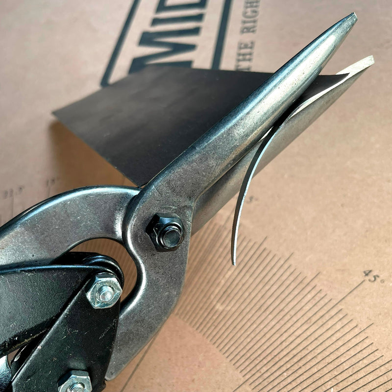 [Australia - AusPower] - MIDWEST Power Cutters Long Cut Snip - Straight Cut Regular Tin Cutting Shears with Forged Blade & KUSH'N-POWER Comfort Grips - MWT-6716A Regular Blade 