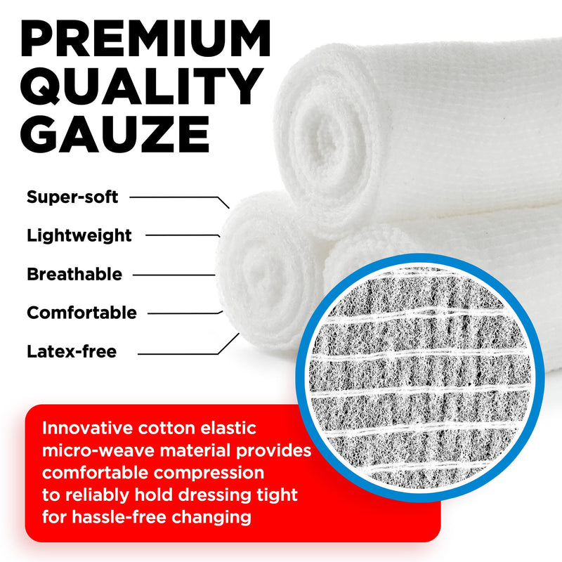 [Australia - AusPower] - Premium Gauze Rolls - (20 Pack) - 4" x 4.1yd First Aid Rolled Gauze - Individually Wrapped + Bonus Tape - Breathable Conforming Gauze Wrap Roll for Wounds 20 Pack 