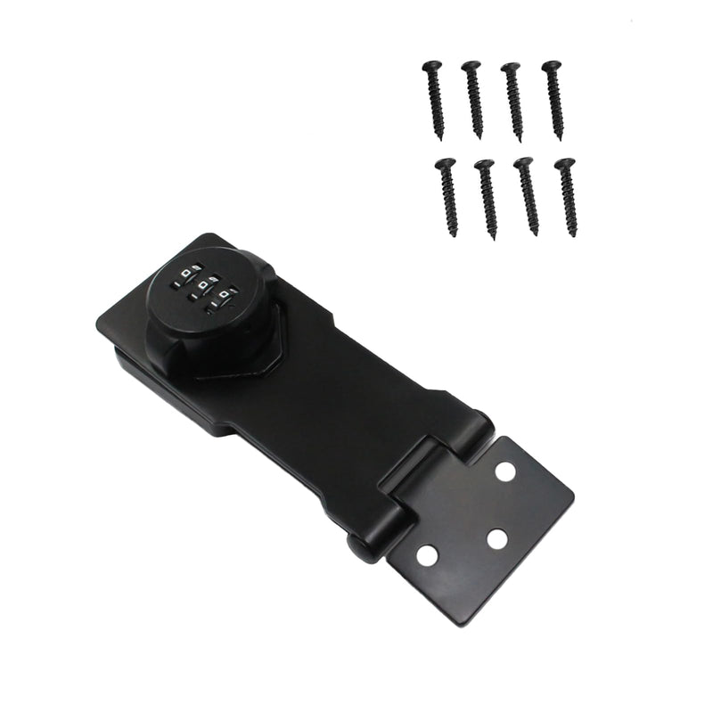 [Australia - AusPower] - Knob Buckle Lock Home Cabinet Combination Lock Cabinet Door Combo Lock Cabinet Barn Door Bathroom Outdoor Garden (Black) 