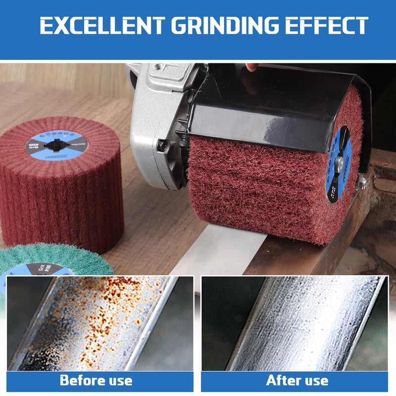 [Australia - AusPower] - MOGRQAP Sanding Roller Brush Grit 120 Sanding Sleeves Sanding Roll Brush Sanding Rollers for Satin Machine Brush Machine Wood Metal Surface Polishing 120 Grit 