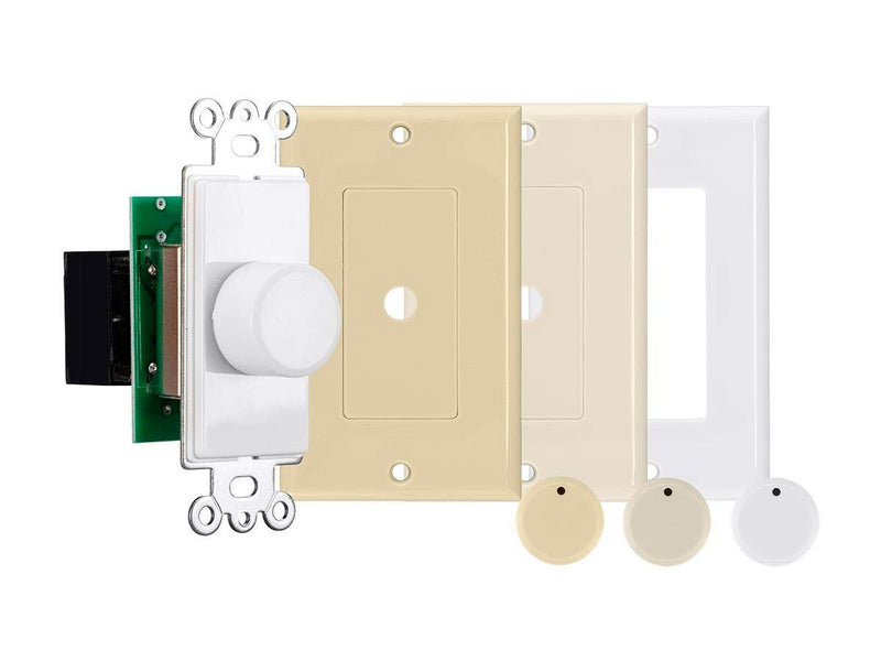 [Australia - AusPower] - Monoprice RVC25-70 70V Rotary in-Wall/Inline Speaker Volume Control, 25-Watt, 11 Volume Positions, for 70V Music Systems, White, Model Number: 138162 