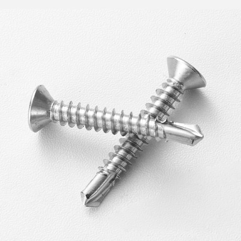 [Australia - AusPower] - #6 x 3/4" (100 Pack) Flat Head Sheet Metal Screws Self-Tapping Screw Phillips Head Self Drilling Screws, 410 Stainless Steel #6 x 3/4'' 