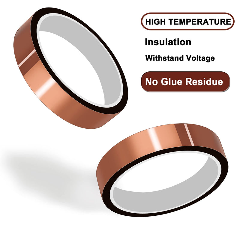 [Australia - AusPower] - MS WGO High Temperature Tape Heat Tape Heat Resistant Tape Heat Transfer Tape Heat Tape for Sublimation No Residue 10mm X 33m 108ft Brown 