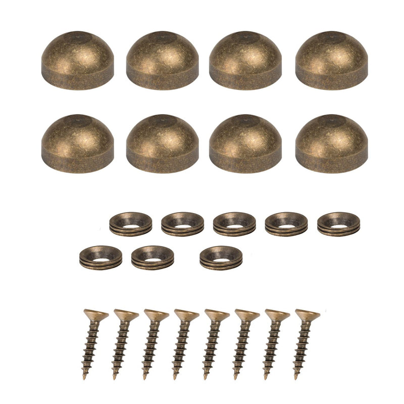 [Australia - AusPower] - 8PCS Mirror Screws Brass Mirror Screws Cap Cover Nails Fasteners Golden for Decorative Mirror, Sign/Advertising Hardware, Nails, Construction (9mm, Bronze) 9mm 