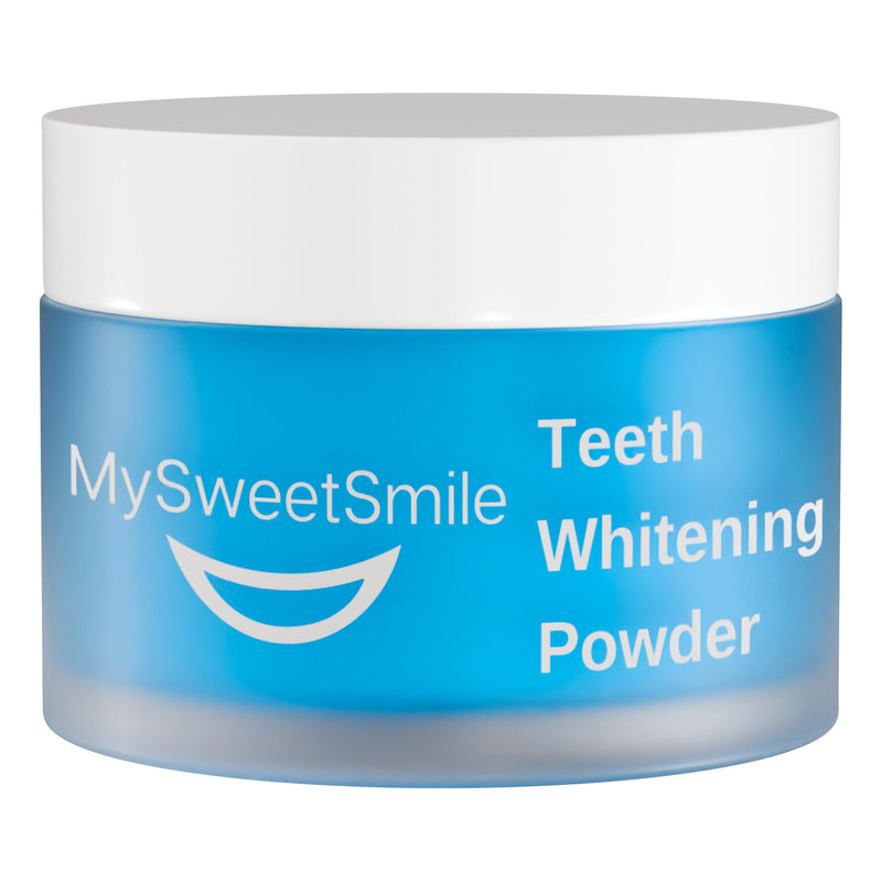 [Australia - AusPower] - MySweetSmile Teeth Whitening Powder - Dentist-Approved & Enamel-Safe | 6 Month Supply | Tea, Coffee, Wine & Smoking Stain Remover | Non-Sensitive Formula | Peroxide Free | Cool Mint Flavour 