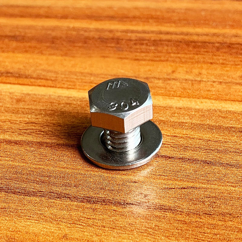 [Australia - AusPower] - (10 Sets) 1/4-20x3" Hex Head Stainless Steel Bolts and Nuts with Flat & Lock Washers, 304 Stainless Steel 18-8, Fully Threaded, 1/4 Bolt (10Sets) 1/4-20x3" 