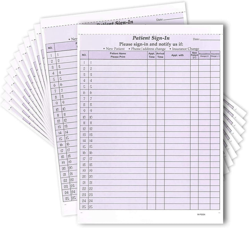 [Australia - AusPower] - NextDayLabels - NCR Carbonless 3 Part Patient Sign in Forms, HIPAA Approved and Compliant for Confidentiality in All Medical Offices. (Purple) Purple 