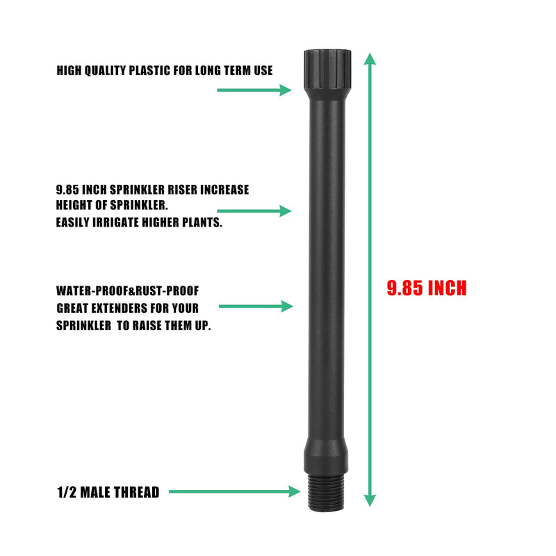 [Australia - AusPower] - 1/2 Inch Male to Female Multifunctional Sprinkler Extensions 6Pc,9.85 inches(Sprinkler Extension) Sprinkler Extension 
