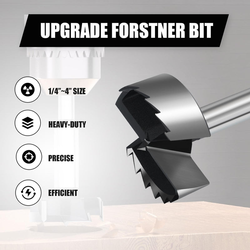 [Australia - AusPower] - 2-1/2 Inch Forstner Drill Bit for Woodworking, 2-1/2" Forstner Bit Wood Drill Bits for Holes, Hinge Cutter for Hard Wood, Plastic, Plywood HEX Shank 2-1/2" 
