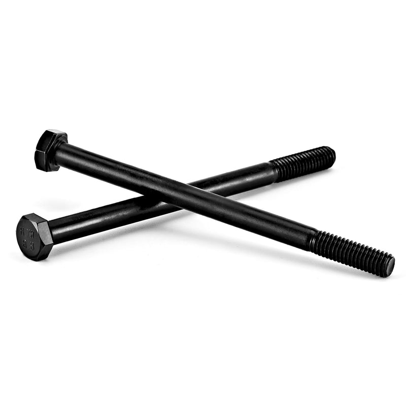 [Australia - AusPower] - M6-1.0 x 100mm Heavy Duty Hexagon Bolts Hex Head Screws, 8.8 Grade Alloy Steel, Black Oxide Finish, Metric Machine Partially Threaded, 10PCS M6-1.0 x 100mm(10PCS)Partially Threaded 